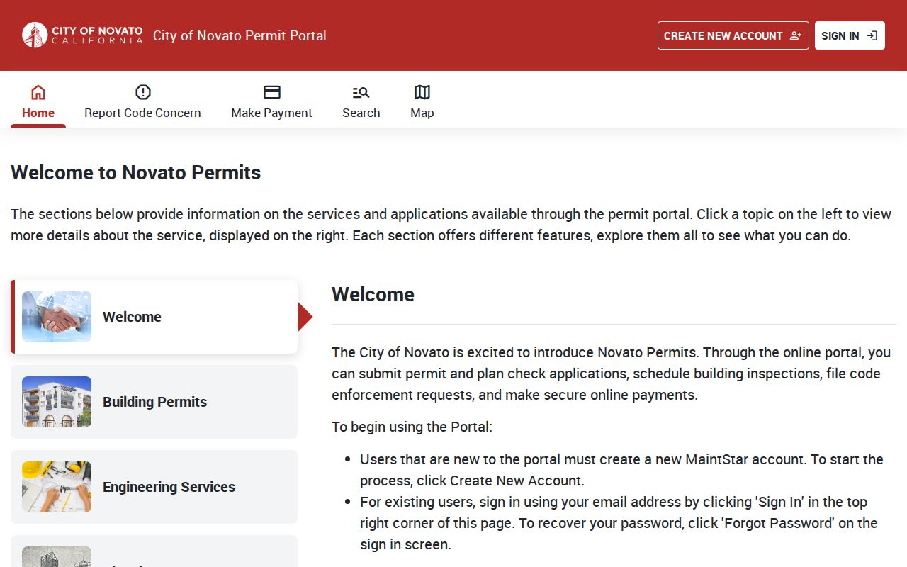 Novato people directories permit and property records portal
